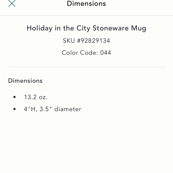 Holiday in the city mug NYC Anthropologie 2024 - Picture 9 of 13